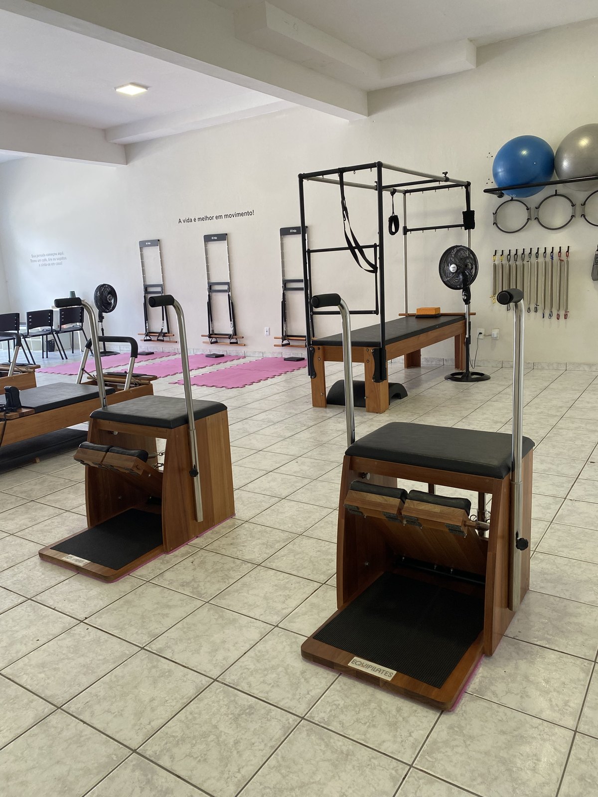 Sala do RD Studio com aparelhos de Pilates